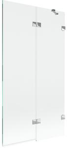 Mexen Lunar, paravan de cadă cu 2 aripi, dreapta, 100 x 150 cm, sticlă transparentă, crom, 897-100-100-01-00-P