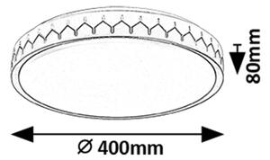 Plafonieră LED dimabilă Rabalux 71303 MALIN LED/24W/230V 3000-6500K + telecomandă