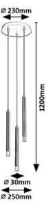 Lustră pe cablu Rabalux 72358 RAMIRA 3xG9/5W/230V negru