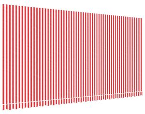 Pânză copertină de rezervă, dungi roșii și albe, 6x3 m