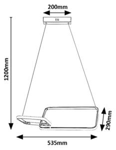 Lustră LED aplicată Rabalux 71367 MALWEN LED/36W/230V 4000K