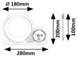 Lampă LED RGB de masă cu difuzor Rabalux 76109 WAKEWAY LED/5W/230V