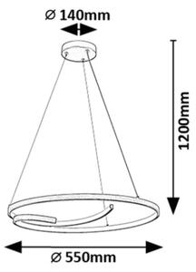 Lustră LED pe cablu Rabalux 72367 NILOO LED/40W/230V 4000K