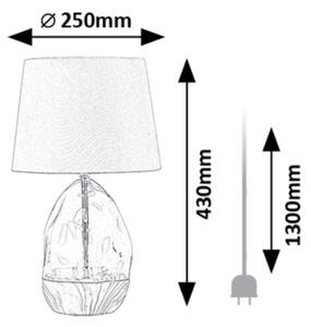 Lampă de masă Rabalux 74228 APOLONIA 1xE27/40W/230V gri