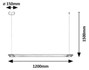 Lustră LED pe cablu Rabalux 72169 NIVARO LED/28W/230V 3000K