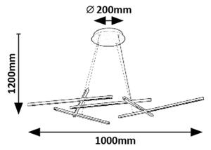 Lustră LED dimabilă pe cablu Rabalux 72369 SEVERINE LED/40W/230V 3000-6500K + telecomandă