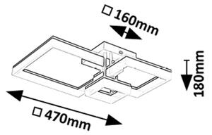 Plafonieră LED Rabalux 71386 AMILIA LED/22W/230V 3000/4000/6500K negru
