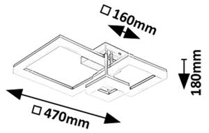 Plafonieră LED Rabalux 71388 AMILIA LED/22W/230V 3000/4000/6500K crom