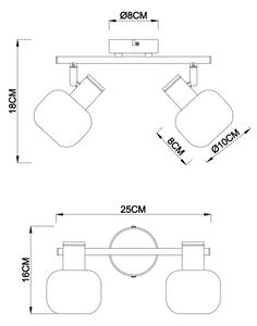 Globo 54303-2 - Lampă spot PALLO 2xE14/40W/230V