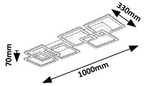 Rabalux 71390 - Plafonieră LED FATMA, dimabilă, 40W, 230V, 3000-6500K, cu telecomandă