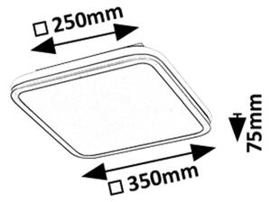 Rabalux 71399 - Plafonieră LED SERKAN cu reglare a intensității, 43W/230V, 3000-6500K, cu telecomandă