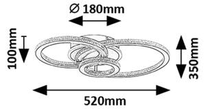 Rabalux 71392 - Plafonieră LED dimabilă MAZIAR LED/40W/230V 3000-6500K + telecomandă
