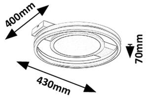 Rabalux 71401 - Plafonieră LED dimabilă SHIRIN LED/40W/230V 3000-6500K + telecomandă