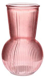 Vază de sticlă Silvia, roz, 11 x 17,5 cm