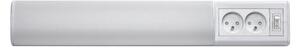 Corp de iluminat LED cu prize pentru corpuri de bucătărie Rabalux 78040 BATH 2E LED/10W/230V 4000K 50 cm alb