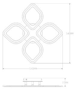 Plafonieră LED dimabilă Zuma Line MS236040R-WH ILLUMIA LED/30W/230V 3000-6000K alb + telecomandă