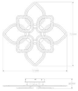 Plafonieră LED dimabilă Zuma Line MS236180R-BK ILLUMIA LED/75W/230V 3000-6000K negru + telecomandă