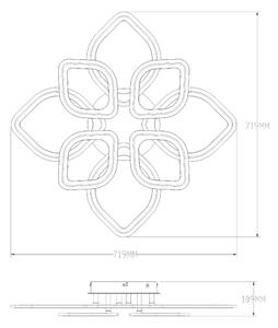 Plafonieră LED dimabilă Zuma Line MS236180R-WH ILLUMIA LED/75W/230V 3000-6000K alb + telecomandă