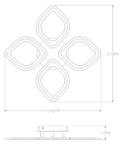 Plafonieră LED dimabilă Zuma Line MS236040R-BK ILLUMIA LED/30W/230V 3000-6000K negru + telecomandă