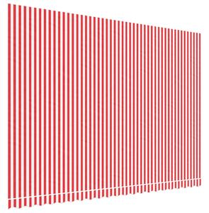 Pânză copertină de rezervă, dungi roșii și albe, 5x3,5 m