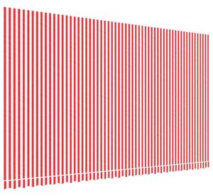 Pânză copertină de rezervă, dungi roșii și albe, 6x3,5 m