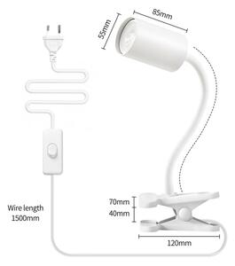 Immax NEO 08294L - Lampă flexibilă cu clemă PUNTO 1xGU10/9W/230V albă