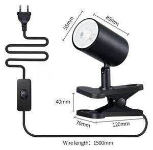 Immax NEO 08291L - Lampă cu clemă PUNTO 1xGU10/9W/230V neagră