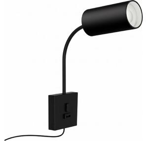 Immax NEO 08295L - Lampă de perete PUNTO cu USB, 1x GU10/9W/230V, neagră