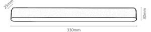 Plafonieră LED pentru sistem de șină monofazic Rabalux 70102 LiTrack LED/16W/24V 33 cm