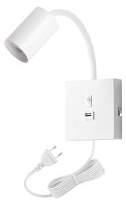 Immax NEO 08296L - Lampă de perete cu USB PUNTO 1xGU10/9W/230V albă