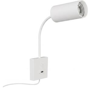 Immax NEO 08296L - Lampă de perete cu USB PUNTO 1xGU10/9W/230V albă