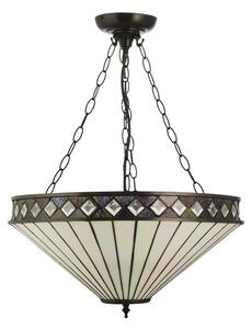 Endon 111871 - Candelabru suspendat cu lanț Tiffany FARGO, 3x E27/10W/230V, diam. 50 cm