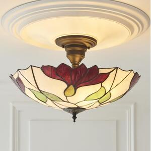 Endon 111896 - Lustră de tavan aplicată Tiffany BOTANICA, 3 x E27, 10 W, 230 V, diametru 45 cm