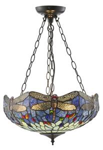 Endon 112250 - Lustru suspendat pe lanț Tiffany DRAGONFLY 3xE27/60W/230V, diam. 50 cm