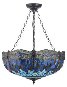 Endon 112250 - Lustru suspendat pe lanț Tiffany DRAGONFLY 3xE27/60W/230V, diam. 50 cm