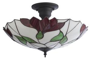 Endon 111896 - Lustră de tavan aplicată Tiffany BOTANICA, 3 x E27, 10 W, 230 V, diametru 45 cm