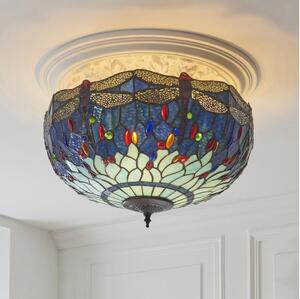 Endon 111899 - Plafonieră Tiffany DRAGONFLY 3xE27/10W/230V, diam. 50 cm