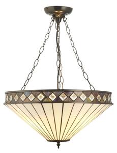 Endon 111871 - Candelabru suspendat cu lanț Tiffany FARGO, 3x E27/10W/230V, diam. 50 cm