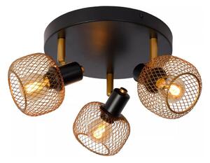 Spot Lucide 77978/13/02 MAREN 3xE14/13W/230V negru/alamă