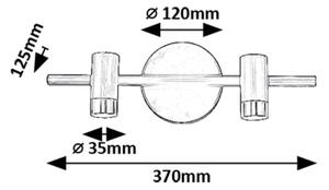 Spot LED de perete Rabalux 75041 KADIR 2xLED/3W/230V 4000K