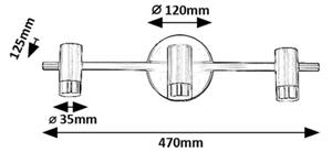 Spot LED de perete Rabalux 75042 KADIR 3xLED/3W/230V 4000K