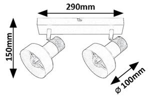 Spot Rabalux 73056 SASKIA 2xE14/15W/230V