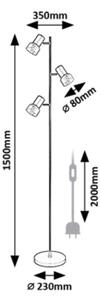 Lampadar Rabalux 74279 HATICE 3xE14/15W/230V