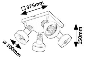 Spot Rabalux 73058 SASKIA 4xE14/15W/230V