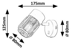 Spot de perete Rabalux 73059 VENARO 1xE14/15W/230V