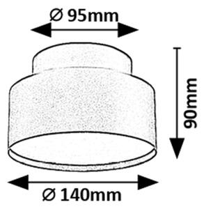 Rabalux 71320 - Plafonieră LED OVIDIA LED/24W/230V 3000K neagră