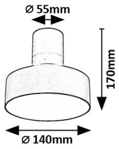 Rabalux 71322 - Plafonieră LED OVIDIA, 16W/230V, 3000K, neagră