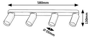 Spot Rabalux 73078 MIRINA 4xGU10/5W/230V auriu