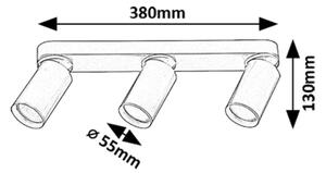 Spot Rabalux 73077 MIRINA 3xGU10/5W/230V auriu