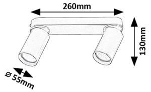 Spot Rabalux 73076 MIRINA 2xGU10/5W/230V auriu